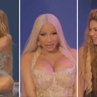 Shakira cardi transforman amazonas primeras imagenes video punteria 97