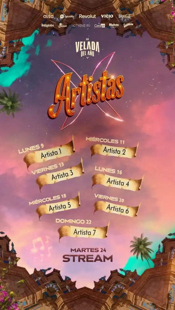 Fechas artistas anunciados velada ano 67