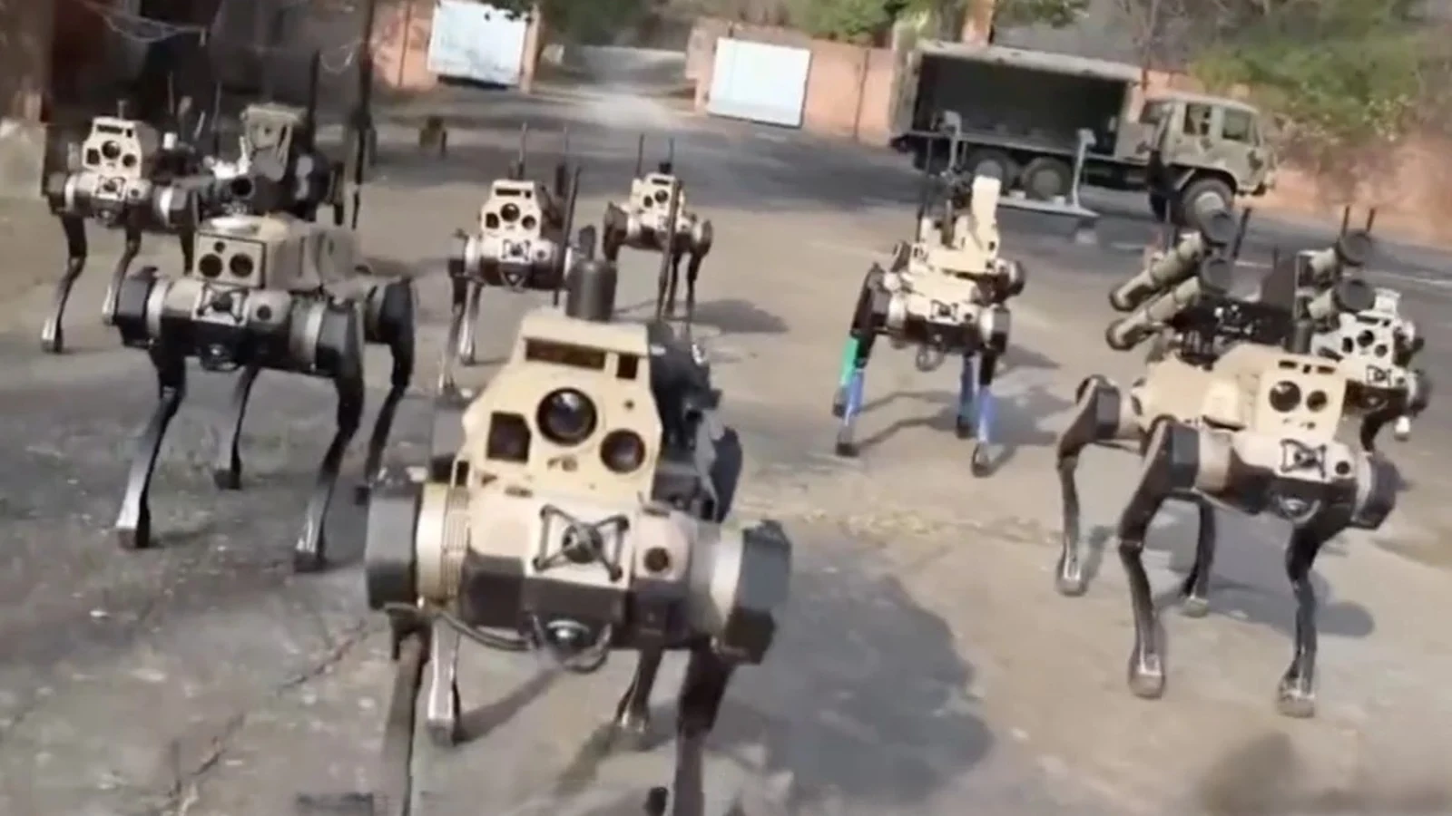 China exhibe manadas de perros robot armados que actúan de manera sincronizada. 1 China