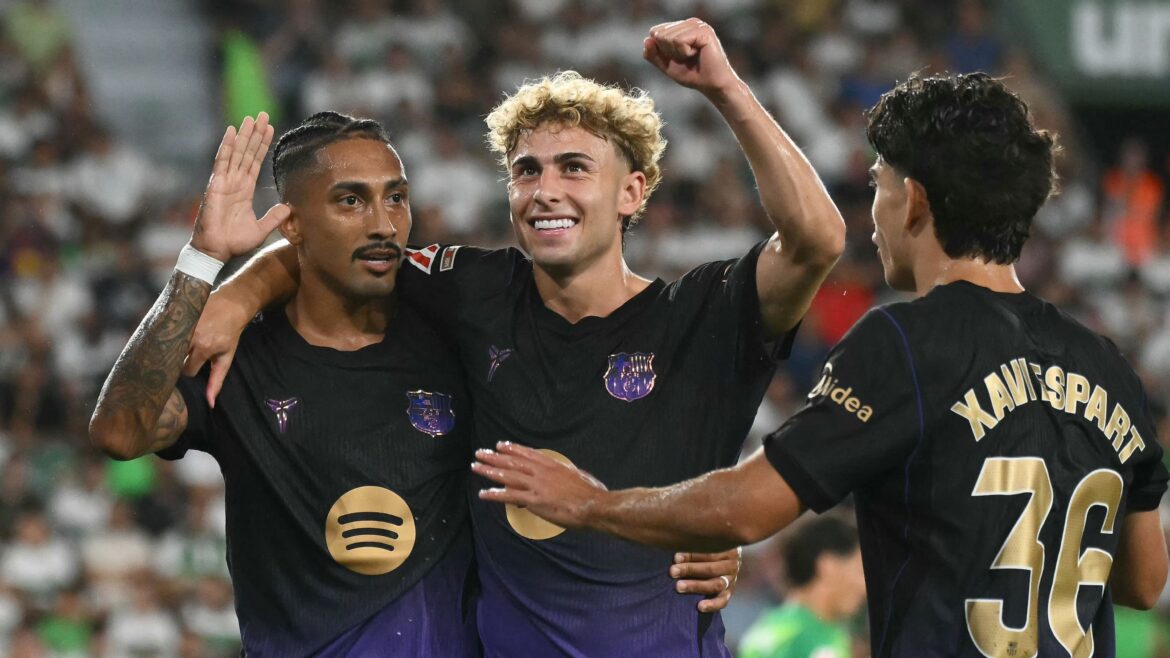 El barça muestra sus galones en elche con una goleada imponente